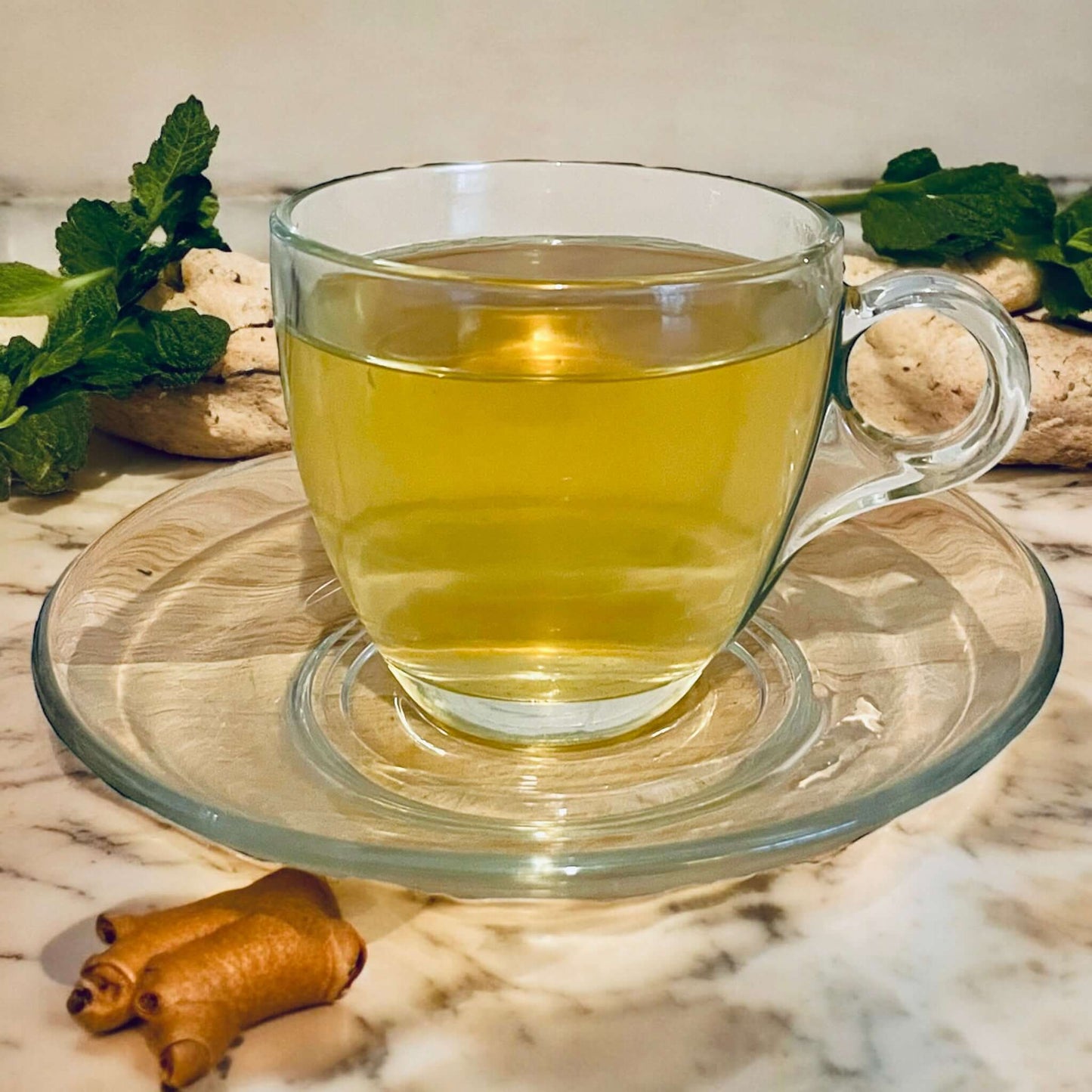 Jaroma Vital Guard Tea, a soothing herbal infusion featuring ingredients like ginger and lemongrass, designed to promote immunity and overall health.